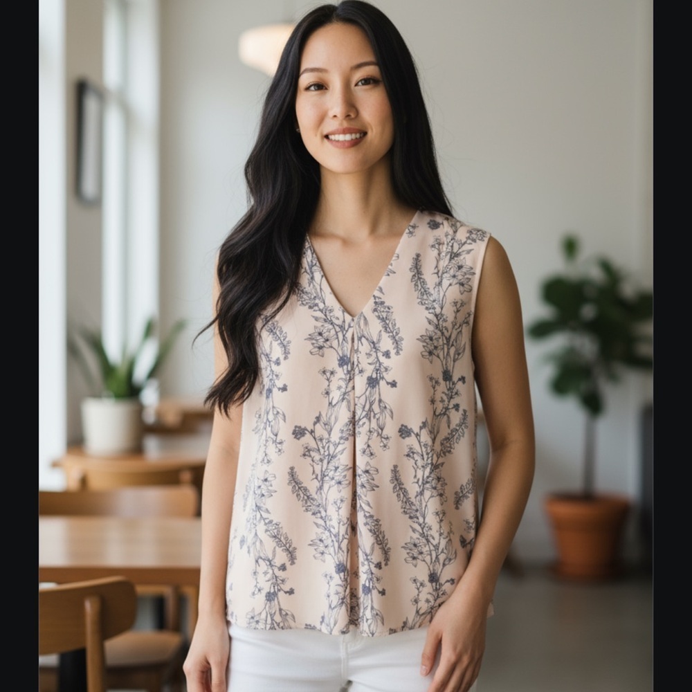 Worthington Cream Relaxed Tank Top​​